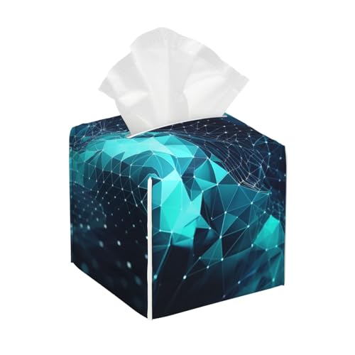 Abstrakte polygonale quadratische Taschentuchbox aus Leder, wasserdicht und langlebig, Heimdekoration, Aufbewahrungsbox, Schreibtisch, Badezimmer, Auto, niedlicher Taschentuchbeutel Abstrakte polygonale quadratische Taschentuchbox aus Leder, wasserdicht und langlebig, Heimdekoration, Aufbewahrungsbox, Schreibtisch, Badezimmer, Auto, niedlicher Taschentuchbeutel von QGGHNISD