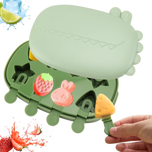 Eisformen Eis Am Stiel, Silikon Eisform, Eisstiele Wiederverwendbar, BPA-Frei Mini Eisförmchen mit Stiel und Deckel, DIY-Eis Formen, für die Herstellung von Eis, Gelee, Pudding und Anderen Desserts Eisformen Eis Am Stiel, Silikon Eisform, Eisstiele Wiederverwendbar, BPA-Frei Mini Eisförmchen mit Stiel und Deckel, DIY-Eis Formen, für die Herstellung von Eis, Gelee, Pudding und Anderen Desserts von QGGTQG