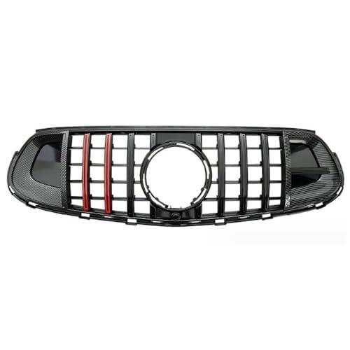QGQFDEYUNB Autogrillgitter Auto Oberen Stoßfänger Haube Mesh Grill Für GLC X254 GLC260L GLC300L GLC63 2023-IN Schwarz Carbon Print(Carbon Print Color) von QGQFDEYUNB