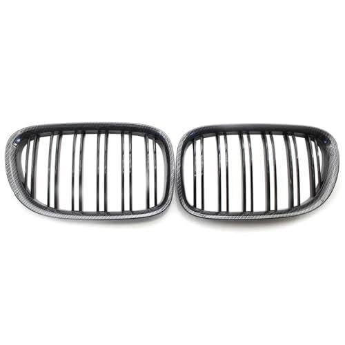 QGQFDEYUNB Autogrillgitter Ersatz-Nierengrill Vorne Schwarz Für F01/F02 7er-Serie 2009–2015(‎Carbon Fiber) von QGQFDEYUNB
