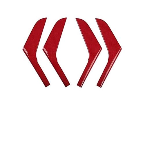 QGQFDEYUNB Chrom Türgriffe Innen Auto Aufkleber für Türgriffe und Armlehnenabdeckungen im Auto für Golf 6 (2010–2012)(‎Carbon Fiber Red) von QGQFDEYUNB