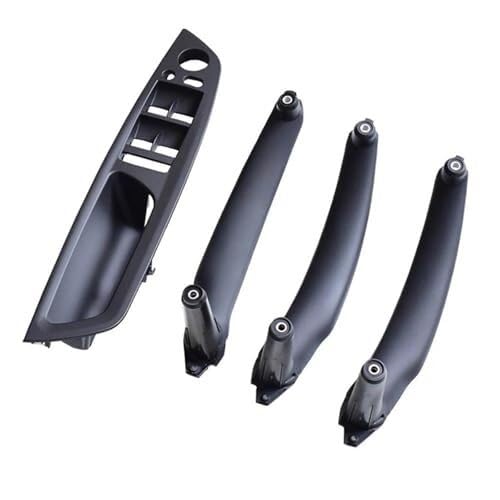 QGQFDEYUNB Chrom Türgriffe Innen Auto Für E70 E71 X5 X6 2007-2010, 2012-2014 Auto-Innentür-Armlehnengriff-Panel-Zugverkleidungsabdeckung Zubehör(‎Lhd Black 4pcs) von QGQFDEYUNB