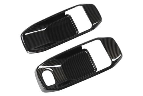 QGQFDEYUNB Chrom Türgriffe Innen Auto Für Jeep Wrangler JL, Für Gladiator JT 2018-2023 Autotür-Innengriff-Schüssel-Aufkleber-Dekorationsabdeckung(‎Carbon Fiber Pattern-2doors) von QGQFDEYUNB