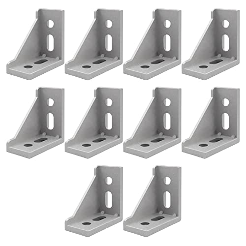 10x Winkel BefestigungEckwinkel, 30x60 Befestigungsmaterial Winkel Befestigung, Aluminium Winkelverbinder Befestigung Aluprofil Eckwinkel (10pcs 30x60) von QGUQSSL