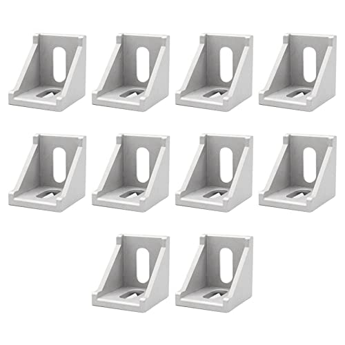 10x Winkel BefestigungEckwinkel, 40x40 Befestigungsmaterial Winkel Befestigung, Aluminium Winkelverbinder Befestigung Aluprofil Eckwinkel (10pcs 40x40) von QGUQSSL