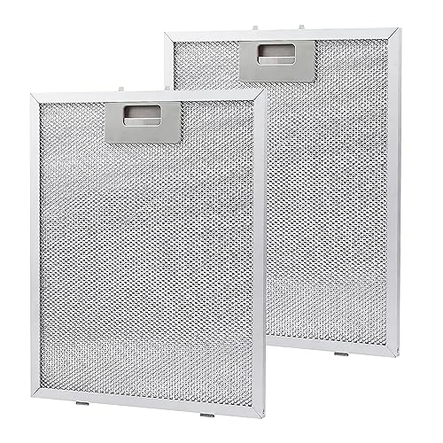 2st Metallfettfilter für Dunstabzugshauben, 320x260mm dunstabzugshaube filter, aluminium Fettfilter, Austauschfilter Metallfettfilter (2 PCS) von QGUQSSL