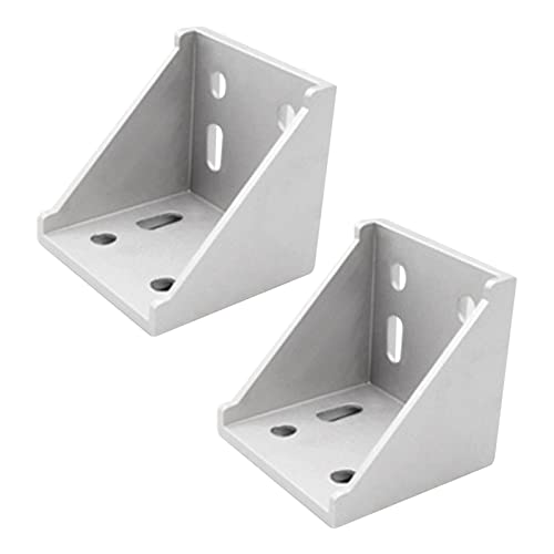 2x Winkel BefestigungEckwinkel, 80x80 Befestigungsmaterial Winkel Befestigung, Aluminium Winkelverbinder Befestigung Aluprofil Eckwinkel (2pcs 80x80) von QGUQSSL