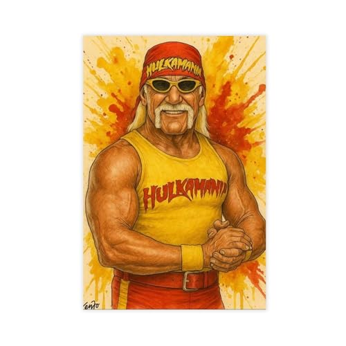QGVBGF Hulk Hogan Wrestling Kunstdruck auf Leinwand, Poster, Schlafzimmer, Dekoration, Landschaft, Büro, Raumdekoration, Geschenk, 40 x 60 cm QGVBGF Hulk Hogan Wrestling Kunstdruck auf Leinwand, Poster, Schlafzimmer, Dekoration, Landschaft, Büro, Raumdekoration, Geschenk, 40 x 60 cm von QGVBGF