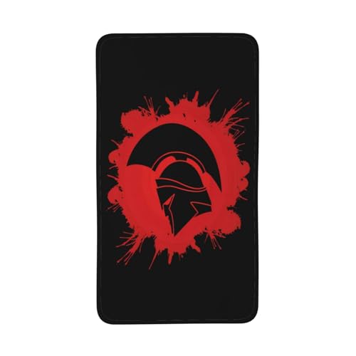 QGWDYYJQ Spartan Warrior Helm-bedrucktes Korallen-Samt-Handtuch, 40,6 x 71,1 cm, schnell trocknendes Strandtuch von QGWDYYJQ