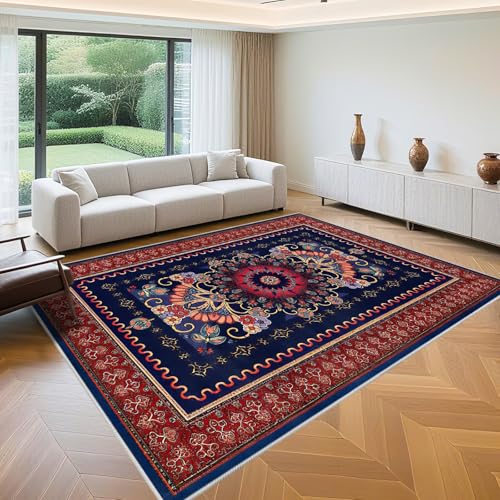 QGYFRE Blumenteppich Für Das Schlafzimmer, Retro-Pflanzenmusterteppich, Rutschfestes Kurzpflügeliges Rotes Traditionelles Teppich, Geeignet Für Wohnzimmer, Nachttisch, Büro Und Flur 80x120cm QGYFRE Blumenteppich Für Das Schlafzimmer, Retro-Pflanzenmusterteppich, Rutschfestes Kurzpflügeliges Rotes Traditionelles Teppich, Geeignet Für Wohnzimmer, Nachttisch, Büro Und Flur 80x120cm von QGYFRE