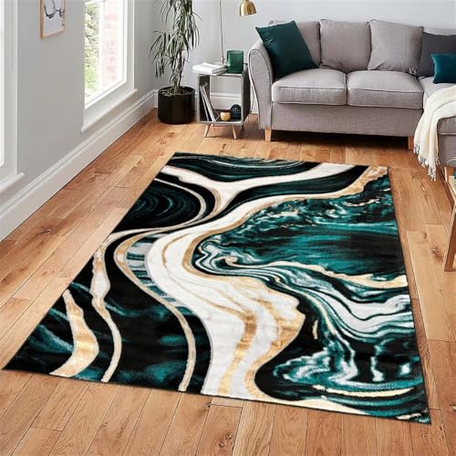 QGYFRE Eingangs-Fußmatte Hübscher Teppich Printing 50x80CM Baby Junge Grün Abstrakter rechteckiger antirutsch von QGYFRE
