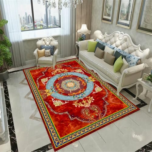 QGYFRE Eingangs-Fußmatte Outdoorteppich Nursery Rugs Girls 50x80CM Weicher Teppich rot Tapis rectangulaire bleu Pour la Chambre. Hallway Rug von QGYFRE