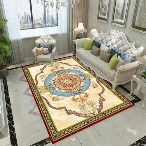 QGYFRE Flur Teppich Bodenmatte Wohnzimmer Weich 70x140CM Kinderzimmer Maedchen Gelb Tapis de décoration Multicolore Pour la Maison. Für Schlafzimmer von QGYFRE