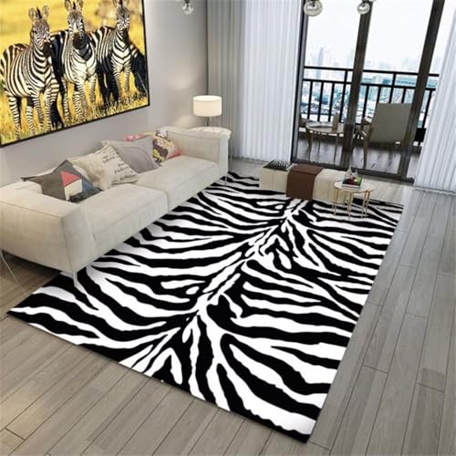 QGYFRE Flurteppich Schlafzimmer Teppich kuschelige teppiche 160x230CM Schlafzimmers Kinderteppich Tschwarz Tapis au Motif zébré. 3D QGYFRE Flurteppich Schlafzimmer Teppich kuschelige teppiche 160x230CM Schlafzimmers Kinderteppich Tschwarz Tapis au Motif zébré. 3D von QGYFRE
