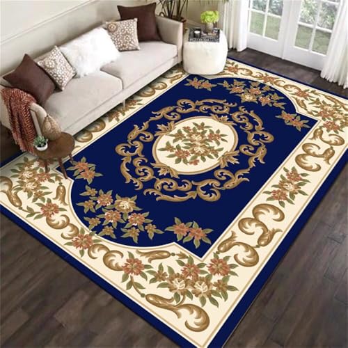 QGYFRE Fußabtreter Innen oturma odası halısı Rechteckiger Teppich für das Wohnzimmer Zimmer mädchen blau 90x150CM sauberlaufmatte fußmatte von QGYFRE