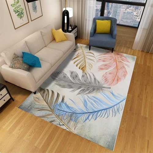 QGYFRE Großer Teppich Carpet Bedroom für Wohnzimmer 200x300CM Esszimmer blau Tapis de la Chambre fille Grise. Kinder Mädchen von QGYFRE
