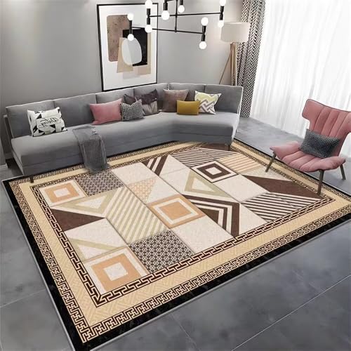 QGYFRE Komfortable Schalldämmung Moderne Esszimmerdekoration Moderner geometrischer Teppich Outdoor Mehrfarbig 90x150CM babyzimmer mädchen deko Zimmer Wohnzimmer von QGYFRE