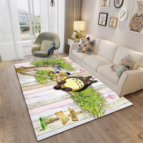 QGYFRE Lauferteppich dünner Teppich Grüner Innen- und Außenteppich kinderzimmer teppiche Junge Grau 90x150CM Anti-rutsch Kinderteppich Kinder von QGYFRE
