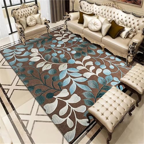 QGYFRE Rug Carpet angepasst Werden Teppich Aussenbereich Blauer mit Pflanzendruck Kinderteppich Waschbar Braun 90x150CM Teppiche Für Schlafzimmer Nursery Rugs Girls Wohnzimmer QGYFRE Rug Carpet angepasst Werden Teppich Aussenbereich Blauer mit Pflanzendruck Kinderteppich Waschbar Braun 90x150CM Teppiche Für Schlafzimmer Nursery Rugs Girls Wohnzimmer von QGYFRE