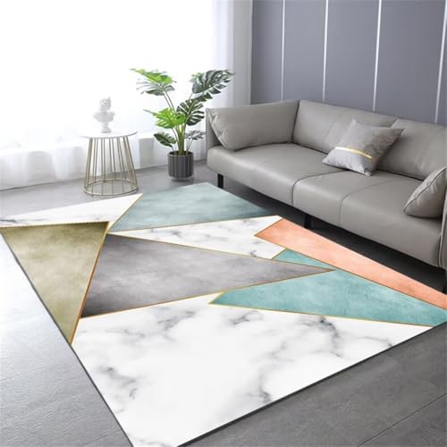 QGYFRE Teppich Esszimmer Schöne Kinderteppiche 100x200CM Teppiche Schlafzimmer Grau Tapis bleu lavable en Machine. tepiche für Wohnzimmer von QGYFRE