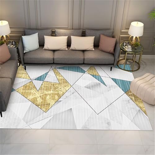 QGYFRE Teppich Garten 90x120CM Grau Schlafzimmer läufer Deko Gelb Blau Pflegeleichter Kinder Teppiche Küchen Kitchen bettumrandung von QGYFRE