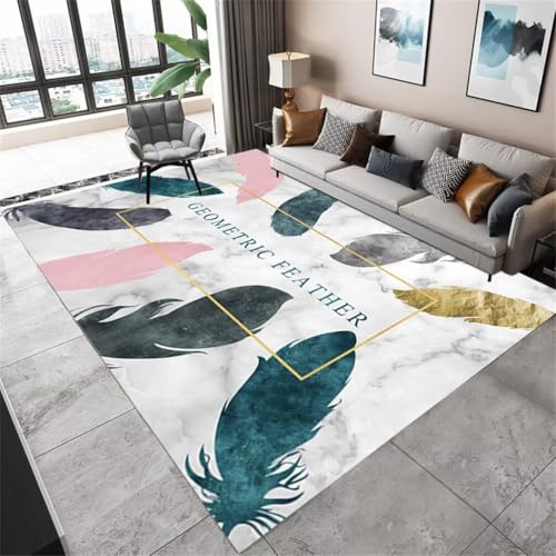 QGYFRE Teppich Gross Girls Rugs for Bedroom Zimmer Teppichen 200x300CM XXL Grau Tapis de décoration Multicolore Pour la Maison. Esszimmer von QGYFRE