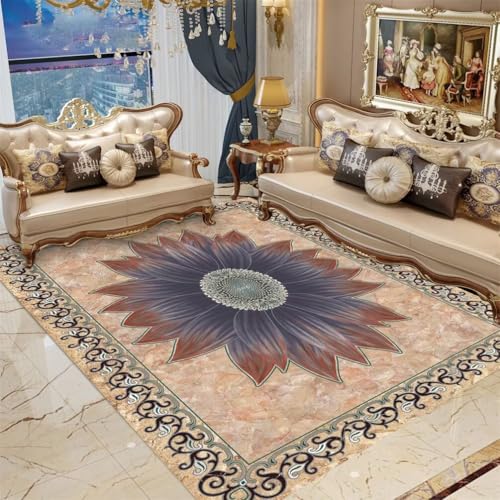 QGYFRE Teppich Küche Für Kinderzimmer Sofa Teppiche 60x110CM schmutzfangmatte blau Tapis rectangulaire Multicolore Pour le Salon. Gross von QGYFRE