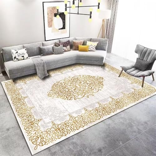 QGYFRE Teppiche Wohnzimmer Schöne Teppich küchenteppich groß 120x180CM Mädchen Grau Bequemer und strapazierfähiger mit Retro-Blumendesign von QGYFRE