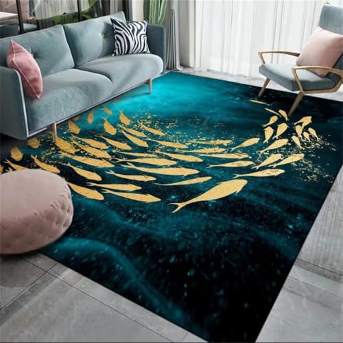 QGYFRE XXL Teppich Rug Carpet Groß 120x180CM Schlafzimmer Teppiche blau Tapis de Salon Jaune. Kinderteppich Waschbar QGYFRE XXL Teppich Rug Carpet Groß 120x180CM Schlafzimmer Teppiche blau Tapis de Salon Jaune. Kinderteppich Waschbar von QGYFRE