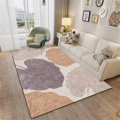 QGYFRE Zimmerdeko Teenager Mädchen Gleitschutz Teppich Abstrakter minimalistischer Kinderteppich Braun 90x150CM Flur lang unter esstisch Kinder Teppiche von QGYFRE