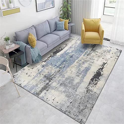 Anti-Dirty Bettumrandung Teppich Einfach Flockig Urig Shaggy Teppich Grau Deko Wohnzimmer Geruchlos Carpet 60X90cm von QH-Prosperous