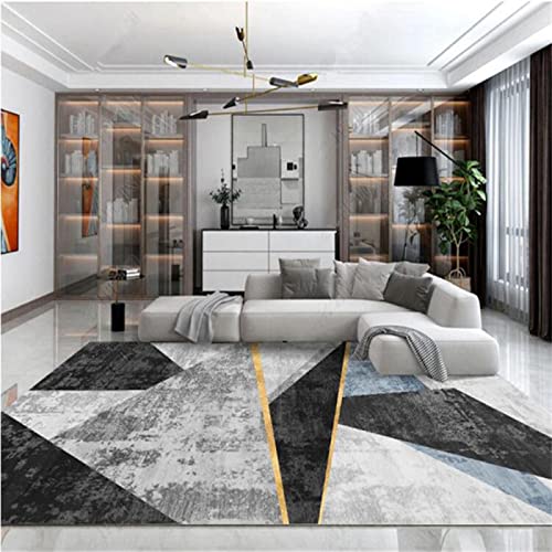 Küchenteppich Staubdicht Rustikales Modernes Geometrisches Teppich Flur Schwarzes Grau Tepich 180X250cm von QH-Prosperous