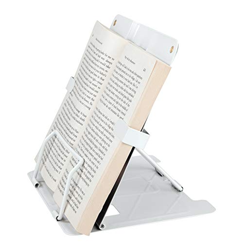 QH-Shop Leseständer Metall Bücherständer Verstellbarer Kochbuchhalter Faltbar Tablette Buchständer mit 6 Einstellbarer Neigungswinkel für Lesen Küche Und Büro QH-Shop Leseständer Metall Bücherständer Verstellbarer Kochbuchhalter Faltbar Tablette Buchständer mit 6 Einstellbarer Neigungswinkel für Lesen Küche Und Büro von QH-Shop