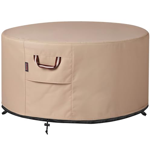 QH.Home Fire Pit Cover Round - 40 Inch 42 Inch 44 Inch Heavy Duty 900D Strong Tear-Resistant and UV Resistant and Waterproof and Fading Resistant Material Polyester Outdoor Firepit Covers -Wheat QH.Home Fire Pit Cover Round - 40 Inch 42 Inch 44 Inch Heavy Duty 900D Strong Tear-Resistant and UV Resistant and Waterproof and Fading Resistant Material Polyester Outdoor Firepit Covers -Wheat von QH.HOME