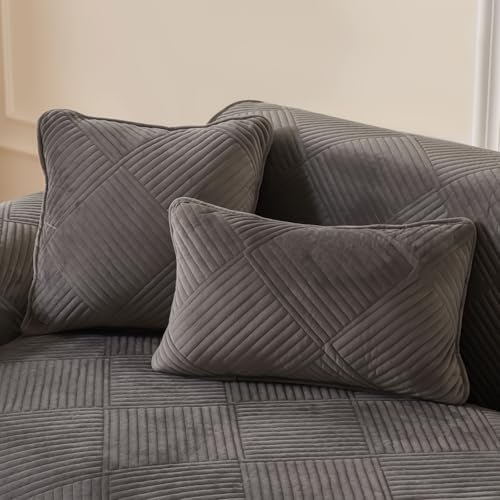 QHAIYYBF Sofabezug rutschfeste Sofadecke,sofaschutz1 2 3 4-Seater L Shape Sofaschoner Form Sofa Cover Sofa Überzug Ecksofa,Neue Universelle rutschfeste Sofakissen Überwurf von QHAIYYBF