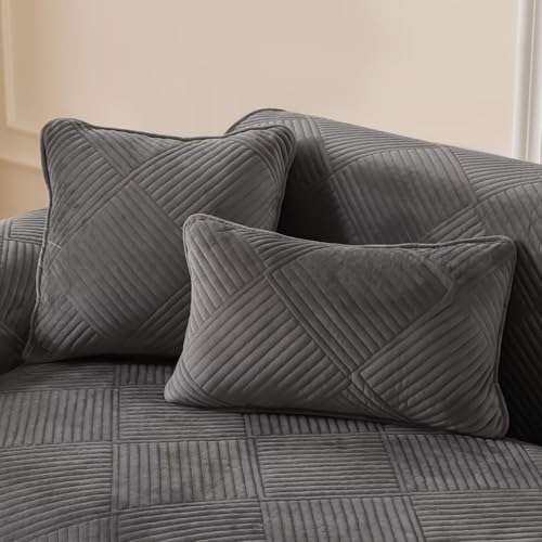 QHAIYYBF Sofabezug rutschfeste Sofadecke,sofaschutz1 2 3 4-Seater L Shape Sofaschoner Form Sofa Cover Sofa Überzug Ecksofa,Neue Universelle rutschfeste Sofakissen Überwurf von QHAIYYBF