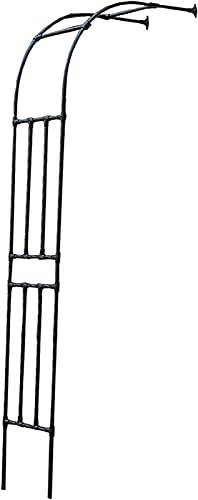 QHCS Gartenbogen Pflanze Klettergerüst Metall Hochzeitsbogen Outdoor Pergola Laube Metall Garten Spalier Torbogen Heavy Duty Starke Rohrbögen (Größe:1,5x2,4m) von QHCS