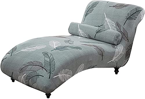 QHDXL Stretch Relaxliege Schonbezug ohne Armlehnen Elastische Chaiselongue Schonbezüge Abdeckung Liegesessel Bezug Sofabezug rutschfest Relaxsessel Bezüge Hellgrau (Color : Color-24) von QHDXL