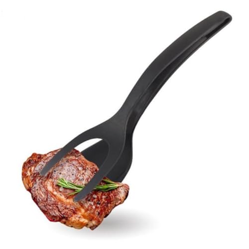 QHFlashbuy Spiegelei Doppelspatel,2-in-1Silikon-Eierwender Klemme Hitzebeständig Pfannkuchen Spatel Antihaft Kochen Spatel für Essen Grip und Flip von QHFlashbuy
