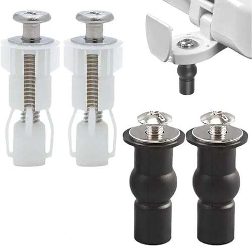 QHFlashbuy Toilettensitz Behoben Schraube,4 Stück WC Sitz Schrauben,Universal Befestigungsset für Toilettensitz,Toiletten Sitz Schrauben Zubehör für Toilettendeckel von QHFlashbuy