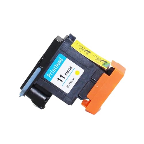 Kompatibel for HP 11 Druckkopf C4810A C4811A C4812A C4813A for Designjet 70 100 110 500 510 500PS(11 Yellow) von QHGLTHO