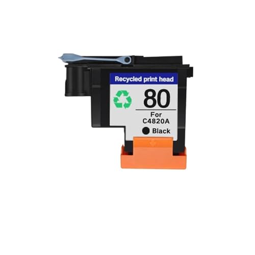 Kompatibel mit HP 80 Druckkopf C4820A C4821A C4822A C4823A for Designjet 1050 1055 1055cm 1050c Plus (BK CMY)(1BK) von QHGLTHO