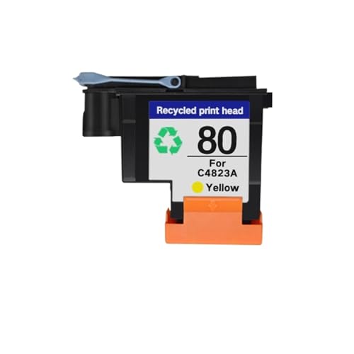 Kompatibel mit HP 80 Druckkopf C4820A C4821A C4822A C4823A for Designjet 1050 1055 1055cm 1050c Plus (BK CMY)(1Y) von QHGLTHO