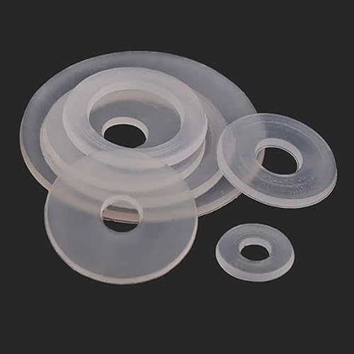 50 Stück durchsichtige flache Unterlegscheiben aus Nylon – M3 bis M20, transparente isolierende Kunststoffdichtungen for verschiedene Anwendungen(M14x22x1.2mm) von QHKYQNELX