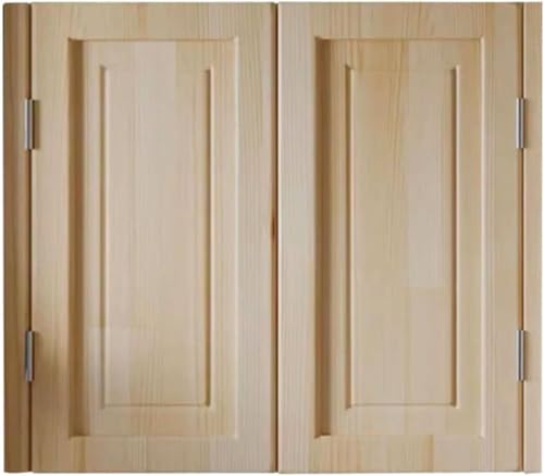 Elegante Schwingtüren aus Massivholz for Cafés – automatisch schließende Doppeltür for Küche, Bar, Restaurant und den Heimgebrauch(Wood,70x70cm) von QHKYQNELX