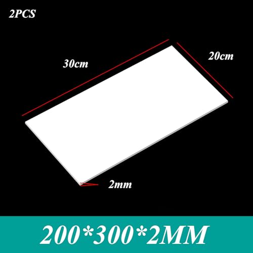 Flexible ABS-Kunststoffplatten for Heimwerkerarbeiten – 200 x 300 mm, formbare Platten for Heimdekoration und Modellbau(2mm 2pcs) von QHKYQNELX