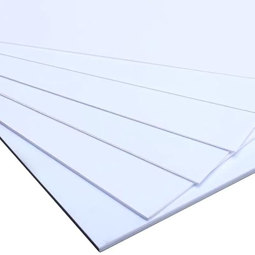Harte ABS-Kunststoffplatten for Heimwerkerarbeiten – 100 x 200 mm, thermoformbare Platten for Modellbau und Heimdekoration(1mm 10pcs) von QHKYQNELX