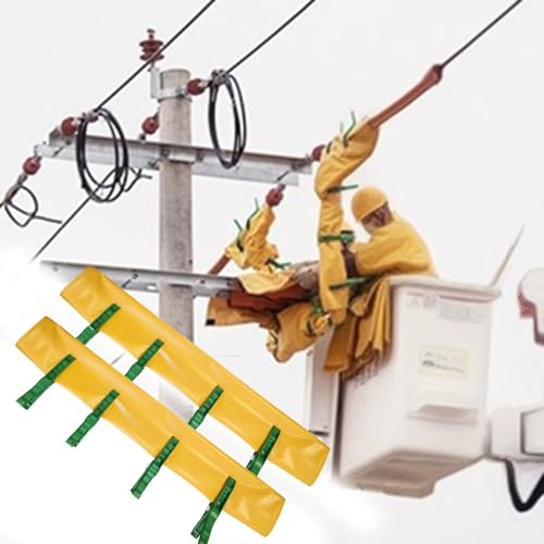 Isolierdecken-Set – rutschfeste Isolierdecken aus EVA-Harz for Elektroarbeiten – 1,5 mm dick – 2er-Pack mit Clips(100x100cm 2pc 0.4kv) von QHKYQNELX