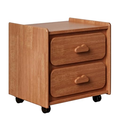 QHLIANGL Moderner Kleiner Nachttisch mit Schublade und beweglichem Stauraum, Holzoberfläche (48 x 40 x 40 cm) von QHLIANGL