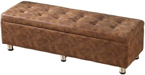 QHLMLL Aufbewahrung Ottomane Bank Multifunktionale Sitztruhe gepolstert getuftet Technik Tuch Aufbewahrung Ottomane Rechteckiger Fußhocker Wechselschuhe Hocker Große Kapazität Aufbewahrungsbox von QHLMLL